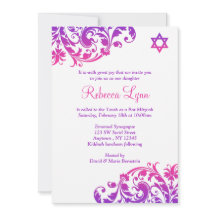 Elegant Lila Rosa  Bat mitzvah blomma