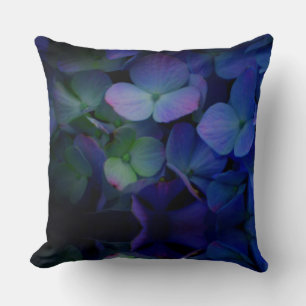 Elegant lila rosa blue blommigts hydrangeas kudde