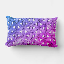Elegant Lila rosa Mosaic Flower of Life Lumbarkudde