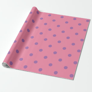 elegant lila rosa polka dots presentpapper