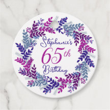 Elegant Lila Rosa Utandning 65e Födelsedag