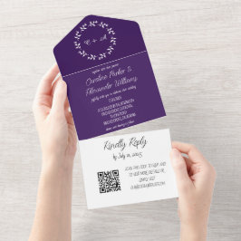 Elegant Lila Script Unik Modern OSA QR-kod