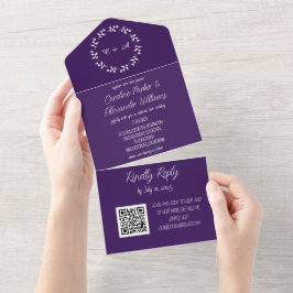 Elegant Lila Script Unik Modern OSA QR-kod A