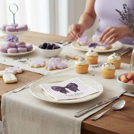 Elegant lila slinga baby shower pappersservett