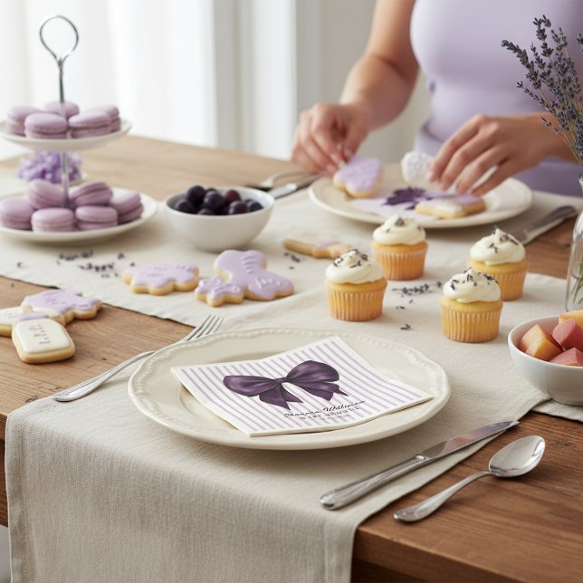 Elegant lila slinga baby shower pappersservett (Skapare uppladdad)