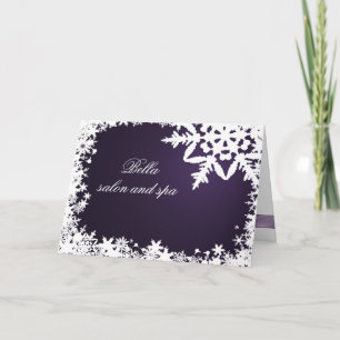 elegant lila snowflake Business - tackkort