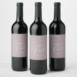 Elegant Lila Spara Datum Vin Etikett