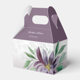 Elegant Lila Spetslotus Akvarell Presentaskar