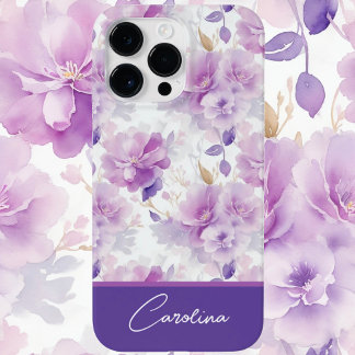 Elegant lila syren vattenfärg blomsterdesign