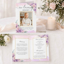 Elegant Lila Syrlilja Blommig Foto Begravning Minn
