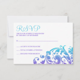 Elegant Lila Teal Flourish Bat mitzvah OSA