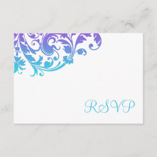 Elegant Lila Teal Flourish OSA Kort
