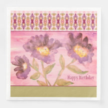 Elegant Lila Vattenfärg