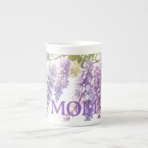 Elegant lila vattenfärgswisteria blommigt Mamma