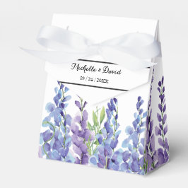 Elegant Lila Violet Blommigts Wedor Favor Box Presentaskar