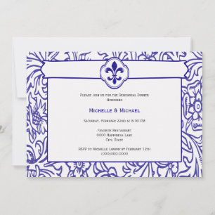 Elegant Lila Vit Fleur de Lis-händelse Inbjudningar