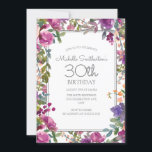 Elegant Lila Watercolor Blommigt 30års födelsedag Inbjudningar<br><div class="desc">Elegant lila vattenfärgsinbjudan till blommigt för kvinnoparti i 30års födelsedag med ett sött skript. Text är anpassade,  så gör det till ditt eget. Kontakta oss om du behöver hjälp med anpassning eller om du vill begära matchande produkter.</div>