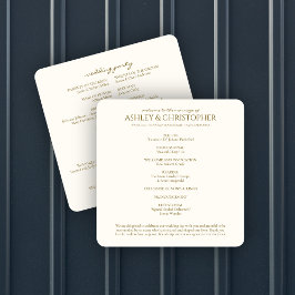 Elegant Lila Watercolor Wildblomma Bröllop Program