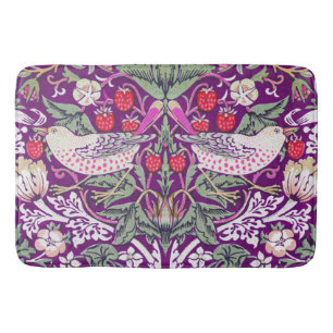Elegant lila William Morris Strawberry Thief Badrumsmatta
