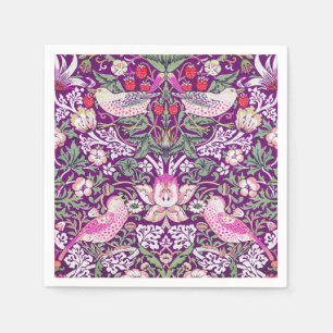 Elegant Lila William Morris Strawberry Thief Pappersservett