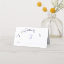 Elegant Lila Wisteria Blommigt Script-Bordsnummer