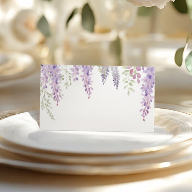 Elegant Lila Wisteria Flowers Bröllop Placeringskort (Skapare uppladdad)