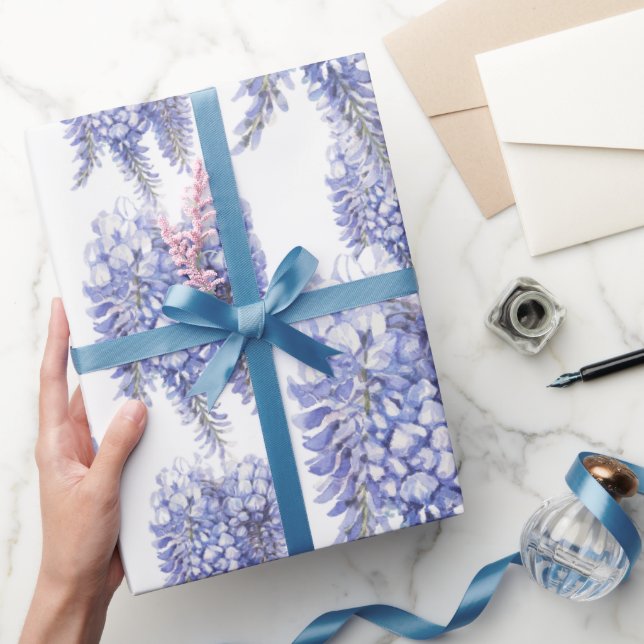 Elegant Lila Wisteria Flowers Presentpapper (Gifting)