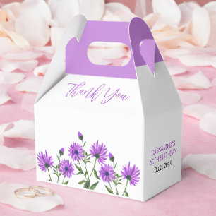 Elegant Lila Xeranthemum Blommigt Tack Presentaskar