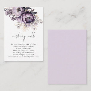 Elegant Lilac Blommigts Skript Bröllop Wishing-bru Tilläggskort