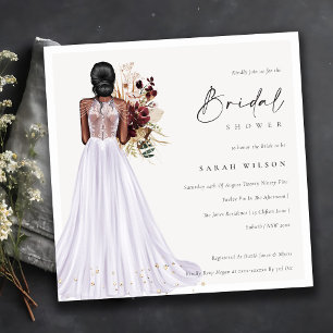 Elegant Lilac Bröllop Gown Möhippa Inbjudan