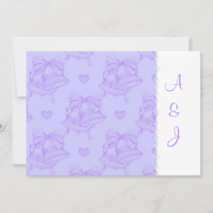 ELEGANT LILAC BRÖLLOP KLOCKOR INBJUDAN