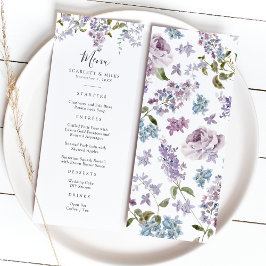 Elegant Lilac Bröllop Meny