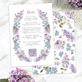 Elegant Lilac Bröllop Tilläggskort