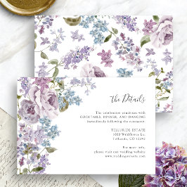 Elegant Lilac Bröllop Tilläggskort