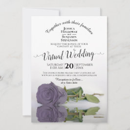 Elegant Lilac eller Dusty Lila Ro Virtuellare Bröl Inbjudningar