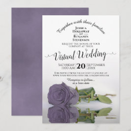 Elegant Lilac eller Dusty Lila Ro Virtuellare Bröl Inbjudningar
