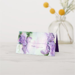 Elegant Lilac Flowers Bröllop Place Card Placeringskort