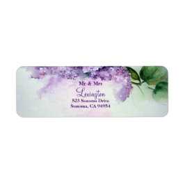 Elegant Lilac Flowers Returadress Returadress Etikett