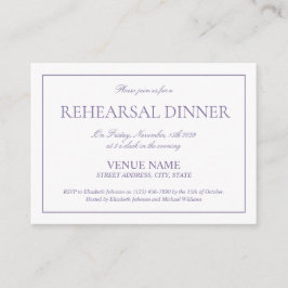 Elegant Lilac Lavendel Klassisk Skript Övning Tilläggskort