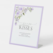 Elegant Lilac Lavender Blommigt Hur många Kisses