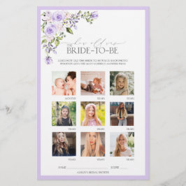 Elegant Lilac Lavender Blommigt Möhippa Game