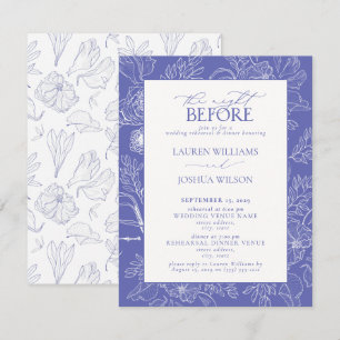 Elegant Lilac Lavender Bröllop Rehearsal Dinner Inbjudningar