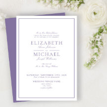 Elegant Lilac Lavender Classic Bröllop