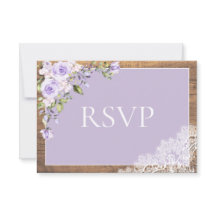 Elegant Lilac Lavender Rustic Snöre Bröllop OSA