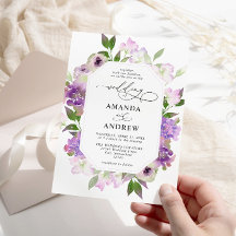 Elegant Lilac Lila blommor Bröllop