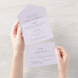 Elegant, lilac lila klassisk bröllop