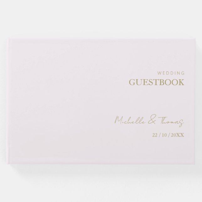 Elegant Lilac Minimalist Gästböcker (Framsida)