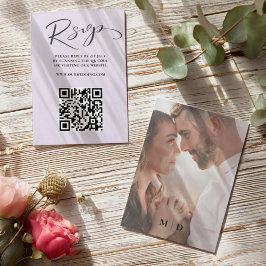 Elegant Lilac QR Code OSA Bröllop