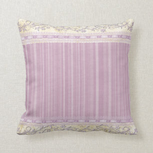 Elegant Lilac Rand Mönster Faux Snöre Gräns Kudde