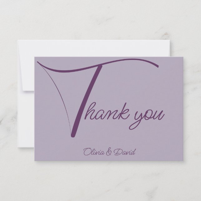 Elegant lilac tack kort (Framsida)